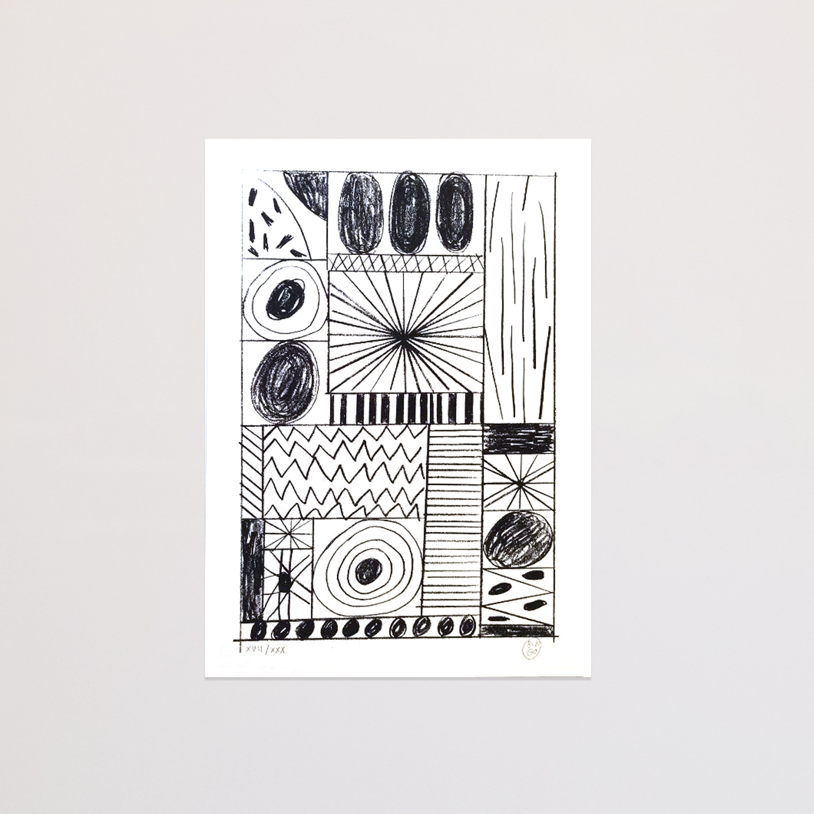 Atelier Bingo, serigrafia monocroma