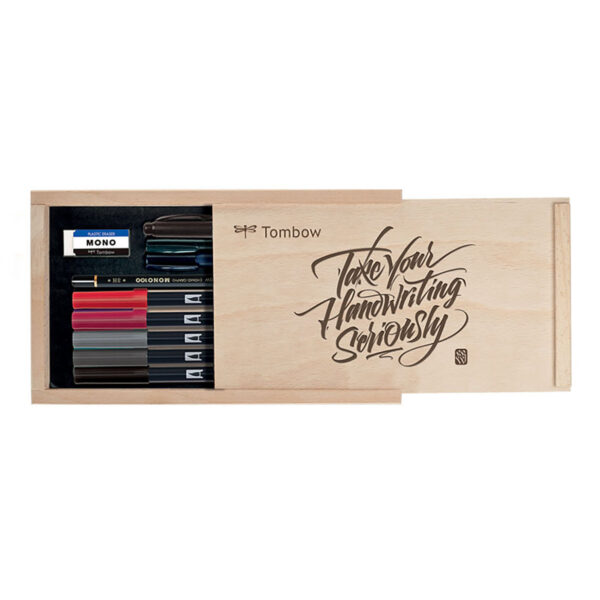 TOMBOW ADVANCED LETTERING SET CON SCATOLA IN LEGNO