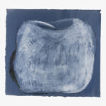 Tempera su carta azzurra